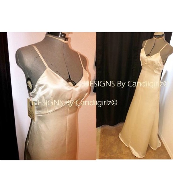 SALE!! 2 pc 1930s ins Silk Satin Linen Gown dress - Picture 4 of 8